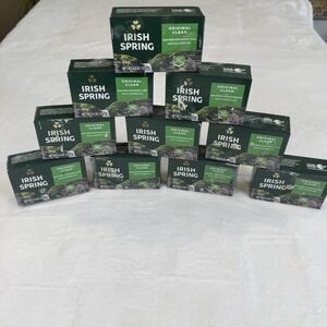 Irish Spring Original Clean 4.5 oz Deodorant Bar Soap Lot of 10 New Sealed